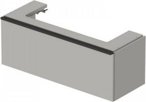 Duravit D-Neo wastafelonderkast geschikt voor dubbele wastafel 118 4 x 44 2 x 44 cm betongrijs mat