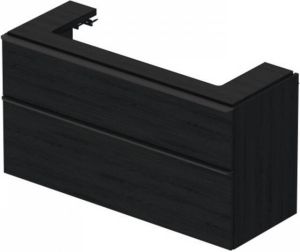 Duravit D-Neo wastafelonderkast 118.4x62.5x44.2cm 2 lades Eiken (zwart) Mat de437501616