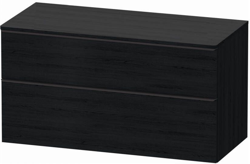 Duravit D-Neo wastafelonderkast 120x66.4x55cm 2 lades Eiken (zwart) Mat de496901616