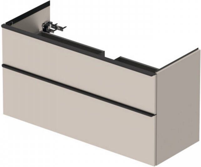 Duravit D-Neo wastafelonderkast 121x62.5x46.2cm 2 lades Taupe Mat de436409191