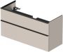 Duravit D-Neo wastafelonderkast 121x62.5x46.2cm 2 lades Taupe Mat de436409191 - Thumbnail 1