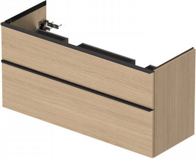 Duravit D-Neo wastafelonderkast voor dubbele wastafel met 2 lades 128 x 46 2 x 62 5 cm natuur eiken mat