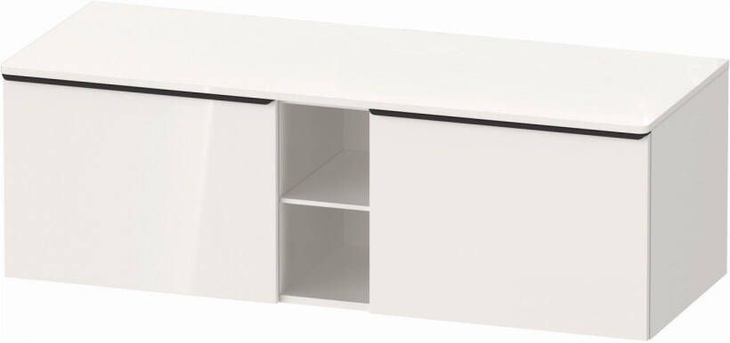 Duravit D-Neo wastafelonderkast geschikt voor wastafel rechts met 2 lades en 1 open schap 140 x 55 x 45 9 cm wit hoogglans