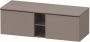 Duravit D-Neo wastafelonderkast geschikt voor wastafel links met 2 lades en 1 open schap 140 x 55 x 45 9 cm basalt mat - Thumbnail 1