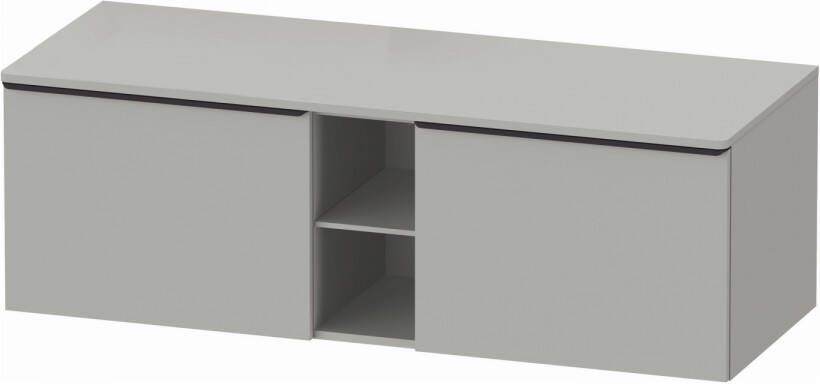 Duravit D-Neo wastafelonderkast geschikt voor wastafel links met 2 lades en 1 open schap 140 x 55 x 45 9 cm betongrijs mat