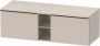 Duravit D-Neo wastafelonderkast geschikt voor wastafel links met 2 lades en 1 open schap 140 x 55 x 45 9 cm taupe mat - Thumbnail 1