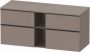 DURAVIT D-Neo wastafelonderbouw hangend 140x55x66 4cm kraangat links en rechts Basaltmat decor - Thumbnail 1