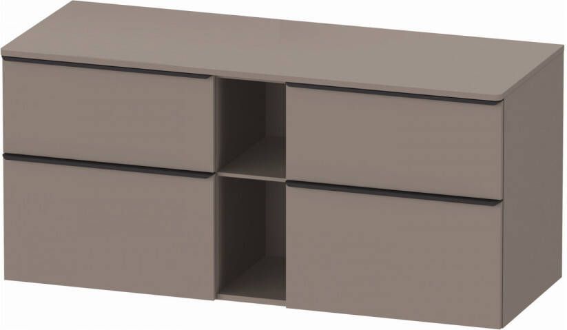 Duravit Badmeubel D-Neo Wand 140x55x64.4 cm Mat Basalt Rechts