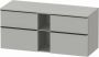 DURAVIT D-Neo wastafelonderbouw hangend 140x55x66 4cm kraangat links en rechts Concrete Grey Matt decor - Thumbnail 1