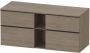 Duravit D-Neo wastafelonderkast geschikt voor wastafel links met 4 lades en 1 open schap 140 x 66 4 x 55 cm eiken terra mat - Thumbnail 1