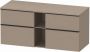 DURAVIT D-Neo wastafelonderbouw hangend 140x55x66 4cm kraangat links en rechts Linnen decor - Thumbnail 1