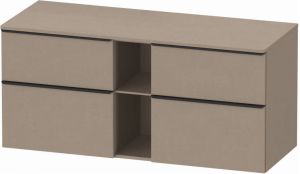 Duravit D Neo wastafelonderkast met 4 lade geschikt voor opzetwastafel 66 4x140x55 cm linnen mat
