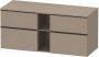 Duravit D-Neo wastafelonderkast geschikt voor wastafel rechts met 4 lades en 1 open schap 140 x 66 4 x 55 cm linnen mat - Thumbnail 1