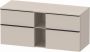 Duravit D-Neo wastafelonderkast geschikt voor wastafel rechts met 4 lades en 1 open schap 140 x 66 4 x 55 cm taupe mat - Thumbnail 1