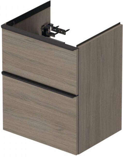 Duravit D-Neo wastafelonderkast 51x62.5x40.2cm 2 lades Eiken (terra) Mat de436003535