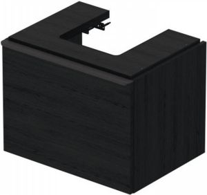 Duravit D-Neo wastafelonderkast 58.4x44x44.2cm 1 lade Eiken (zwart) Mat de427101616