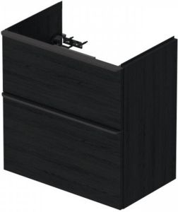 Duravit D-Neo compacte wastafelonderkast met 2 lades 61 x 37 2 x 62 5 cm eiken zwart mat