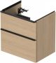 Duravit D-Neo wastafelonderkast 63.4x62.5x45.2cm 2 lades Natuur eiken Mat de435403030 - Thumbnail 1