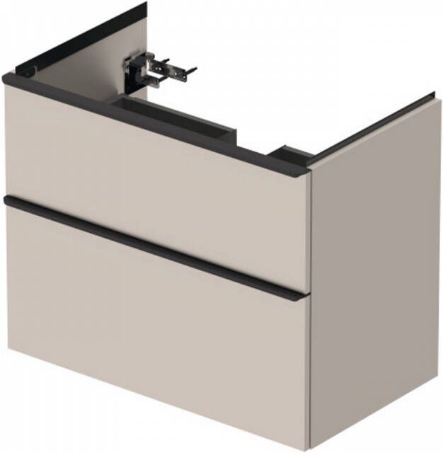 Duravit D-Neo wastafelonderkast 78.4x62.5x45.2cm 2 lades Taupe Mat de435509191