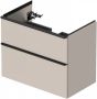 Duravit D-Neo wastafelonderkast 78.4x62.5x45.2cm 2 lades Taupe Mat de435509191 - Thumbnail 1