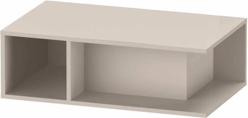 Duravit D-Neo wastafelonderbouwkast met open vak links 80 x 26 x 48 cm taupe mat