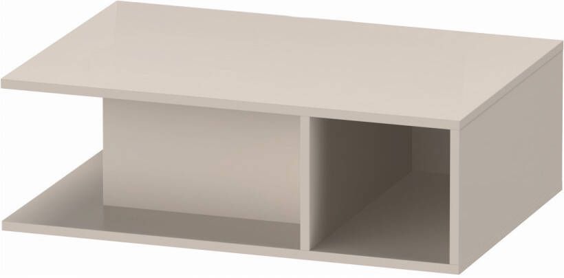Duravit D-Neo wastafelonderbouwkast met open vak links 80 x 55 x 26 cm taupe mat