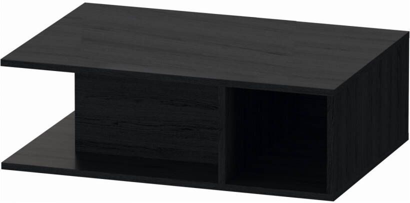 Duravit D-Neo wastafelonderbouwkast met open vak rechts 80 x 26 x 55 cm eiken zwart mat