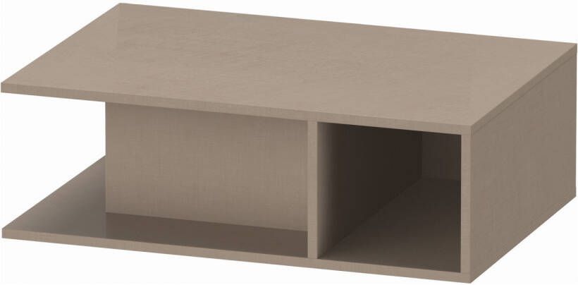 Duravit D-Neo wastafelonderbouwkast met open vak rechts 80 x 26 x 55 cm linnen mat