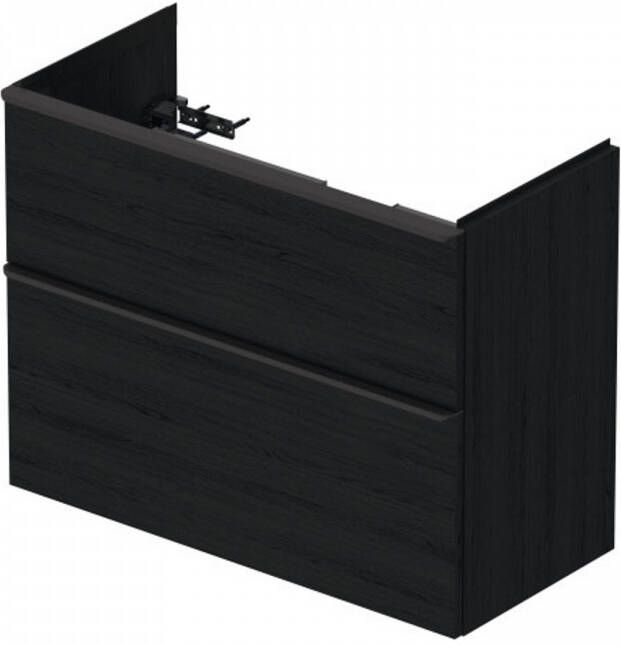 Duravit D-Neo compacte wastafelonderkast met 2 lades 81 x 37 2 x 62 5 cm eiken zwart mat