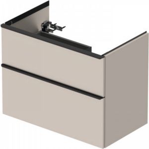 Duravit D-Neo wastafelonderkast voor wastafel rechts met 2 lades 81 x 46 2 x 62 5 cm taupe mat