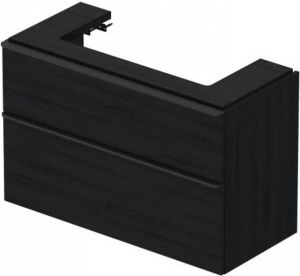 Duravit D-Neo wastafelonderkast 98.4x62.5x44.2cm 2 lades Eiken (zwart) Mat de437401616