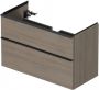 Duravit D-Neo wastafelonderkast 98.4x62.5x45.2cm 2 lades Eiken (terra) Mat de435603535 - Thumbnail 1