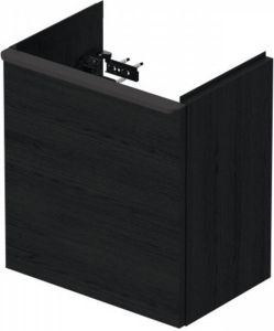 Duravit D-Neo wastafelonderkast 41x44x27.4cm Linksdraaiend 1 deur Eiken (zwart) Mat de4259l1616