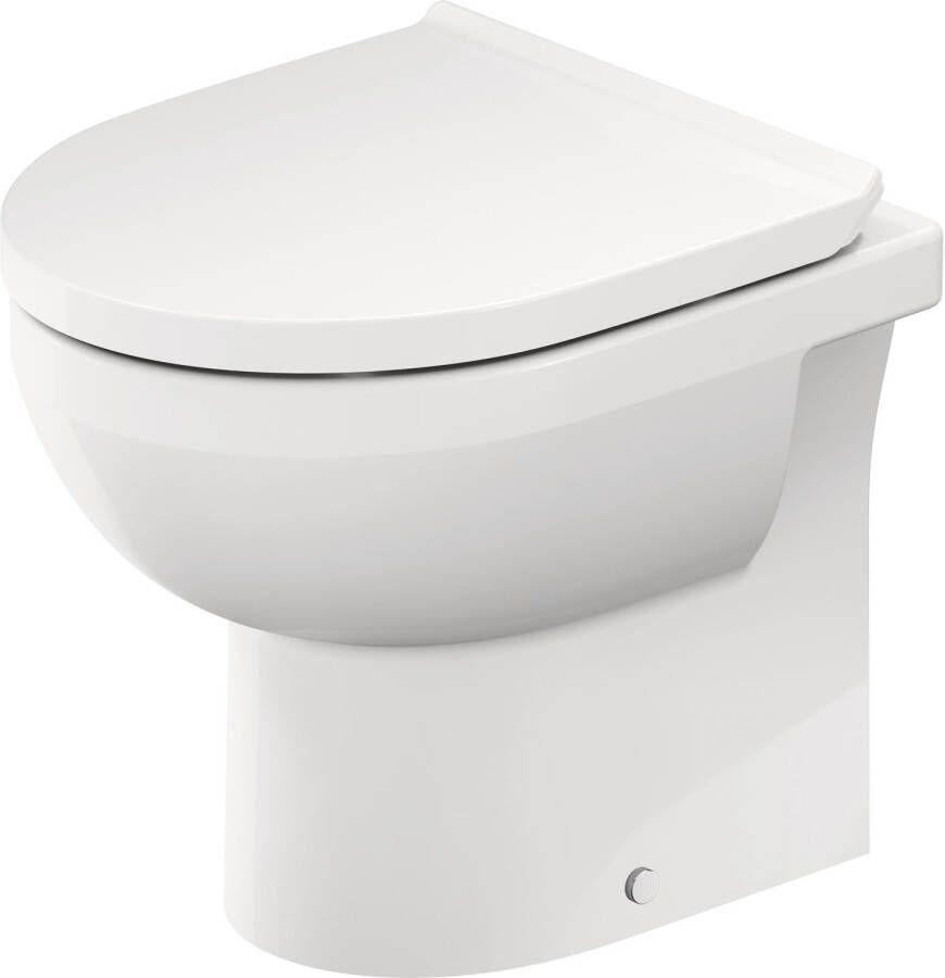 Duravit No.1 staand toilet diepspoel rimless en Hygieneglaze afvoer horizontaal 40 x 37 x 48 cm hoogglans wit