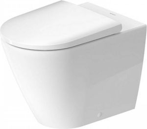 Duravit Toilet D-Neo HygieneGlaze Staand Rimless Diepspoel 58 cm Hoogglans Wit