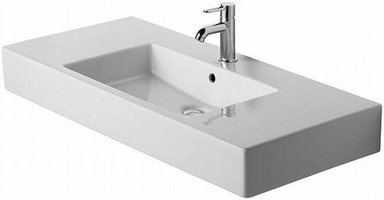 Duravit Vero meubelwastafel 105x49cm met 1 kraangat met Wondergliss wit 03291000001