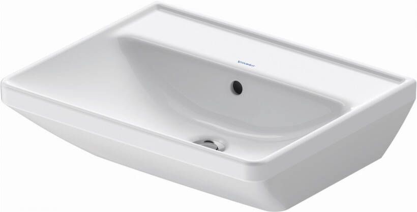 Duravit D-Neo wastafel met wondergliss 55x44x16.5cm 1 kraangat rechthoek Keramiek Wit 23665500601