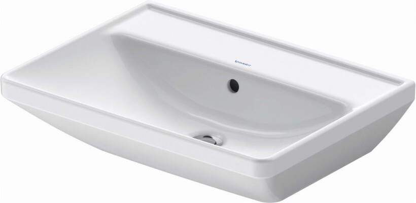 Duravit D-Neo wastafel met wondergliss 60x44x16.5cm 1 kraangat rechthoek Keramiek Wit 23666000601