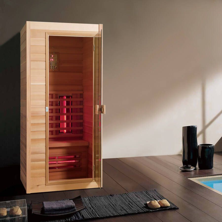 Elite Wellness Infraroodsauna Premiumline Sweden 90x90x198 cm Hemlock Hout