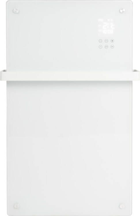 Eurom Convector Verwarming Alutherm Verre 1200W Voor in de Badkamer met Wi-Fi en Glazen Behuizing Wit