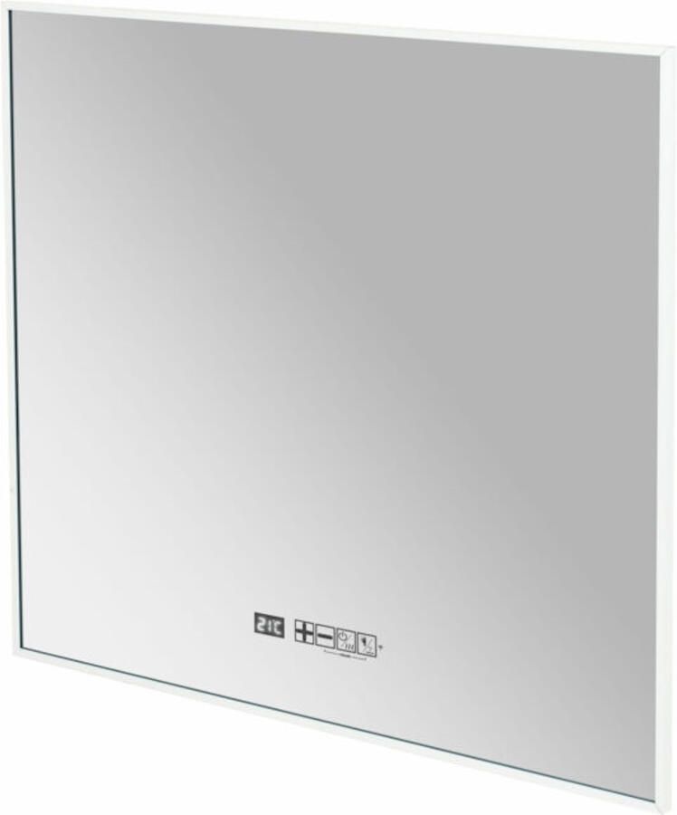 Eurom Sani 400 Mirror Infraroodpaneel met spiegel 80x70cm LED verlichting WiFi 400 watt mat wit 350715