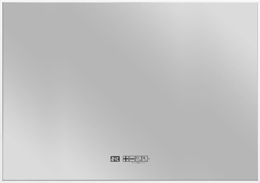 Eurom Sani 600 Mirror Infraroodpaneel met spiegel 100x70cm LED verlichting WiFi 600 watt mat zwart 350746