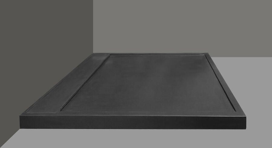 Forzalaqua Fresco douchebak 120x90x5cm Rechthoek inclusief RVS afvoer Natuursteen Graniet gezoet 8010860
