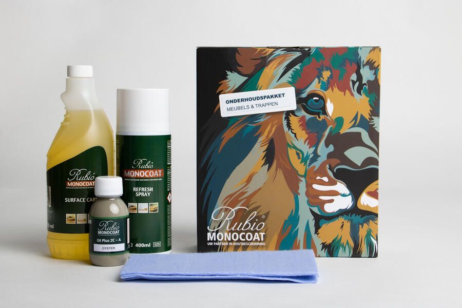 Forzalaqua Onderhoudsset Eiken Schuurspons Doek & Olie Oyster
