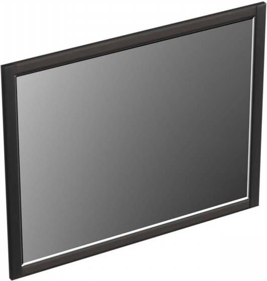Forzalaqua Gela 2.0 spiegel 100x80cm Rechthoek zonder verlichting met frame Massief Eiken Black oiled 8070170