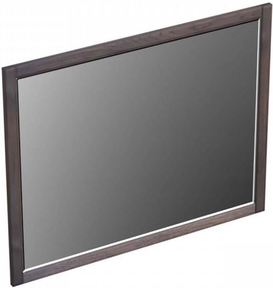Forzalaqua Gela 2.0 spiegel 100x80cm Rechthoek zonder verlichting met frame Massief Eiken Charcoal 8072175