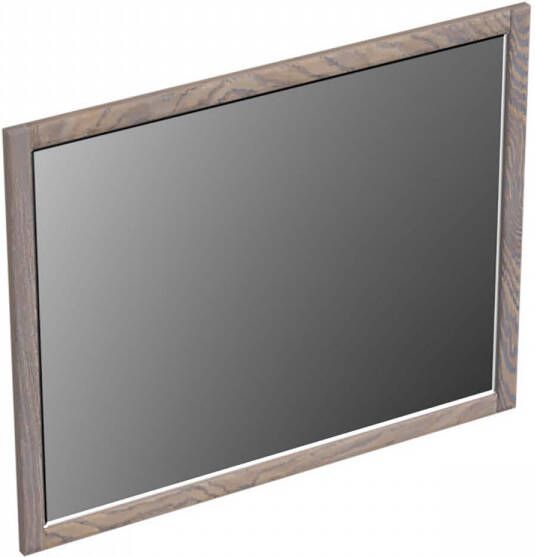 Forzalaqua Gela 2.0 spiegel 100x80cm Rechthoek zonder verlichting met frame Massief Eiken Silver Grey 8071605