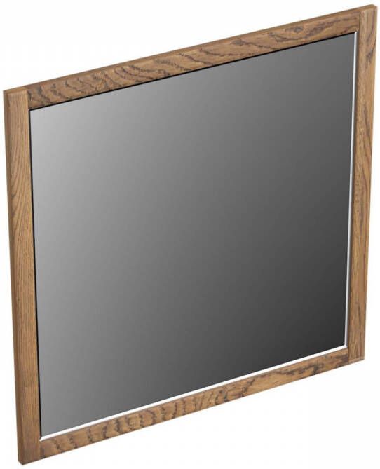 Forzalaqua Gela 2.0 spiegel 80x80cm Vierkant zonder verlichting met frame Massief Eiken Black oiled 8070165