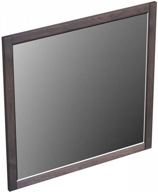 Forzalaqua Gela 2.0 spiegel 80x80cm Vierkant zonder verlichting met frame Massief Eiken Charcoal 8072170