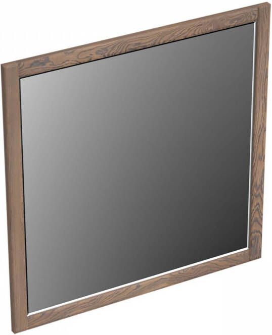 Forzalaqua Gela 2.0 spiegel 80x80cm Vierkant zonder verlichting met frame Massief Eiken Havanna 8071315